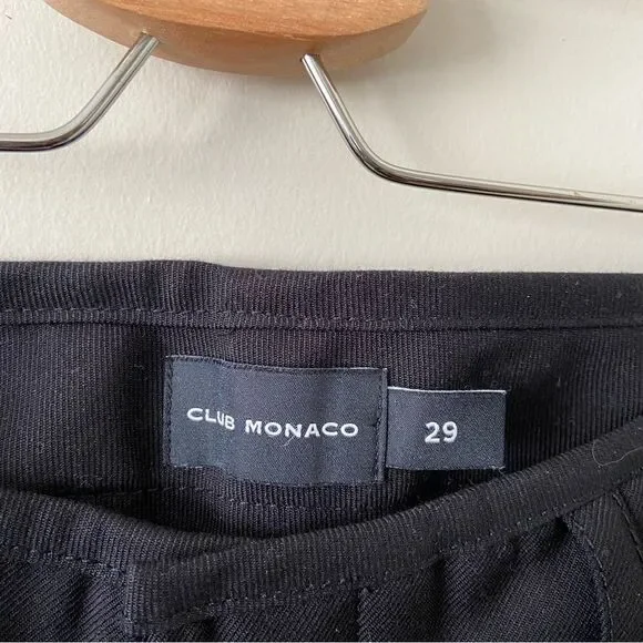 CLUB Monaco-Wide Leg Black High Rise Pants - Picture 9 of 10